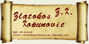 Zlatokos Kopunović vizit kartica